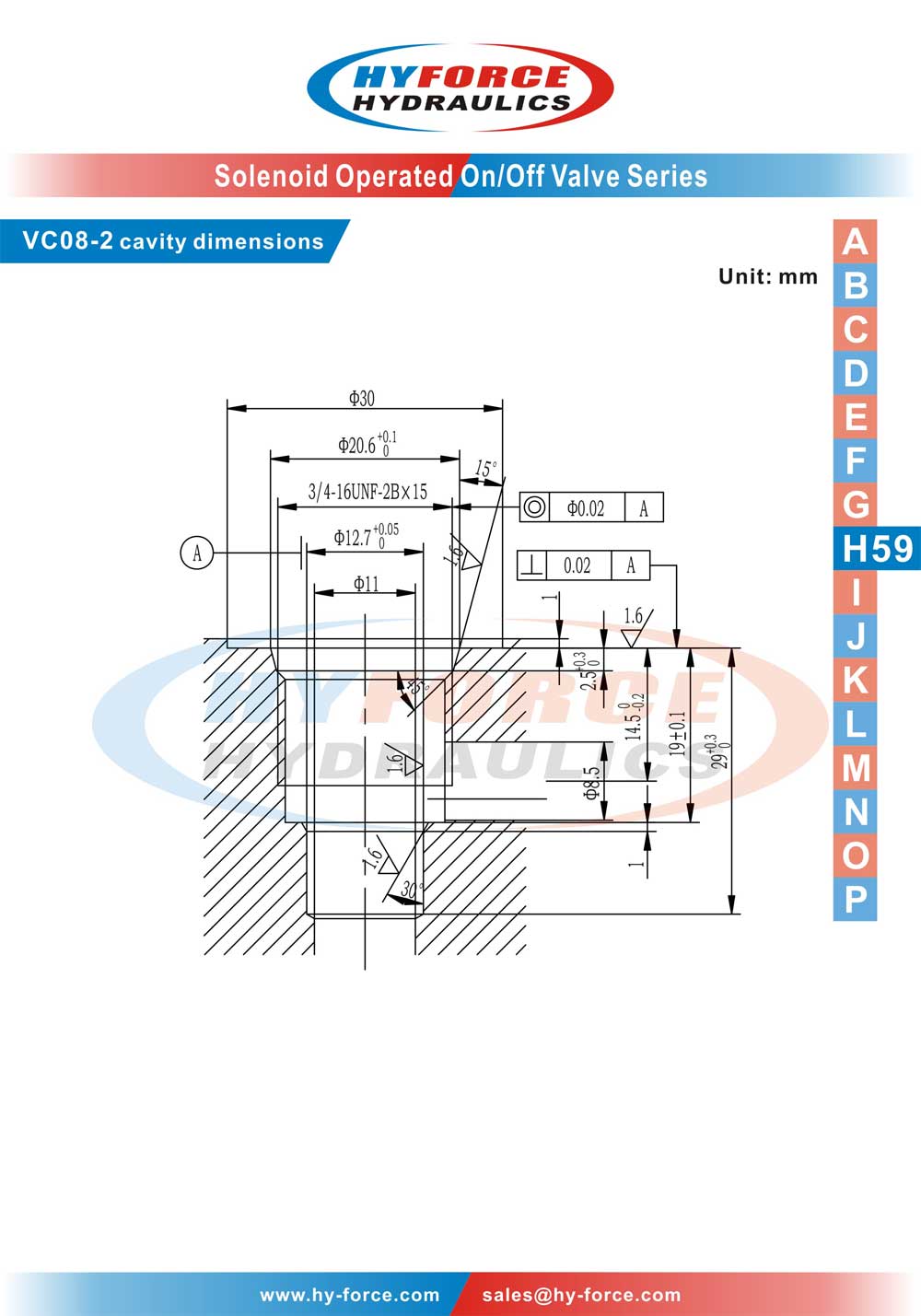 SV08-22 Series (2-Way, 2-Position, Poppet Type, Normally Closed ...